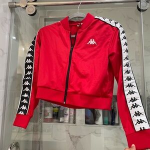RED Cropped KAPPA Jacket